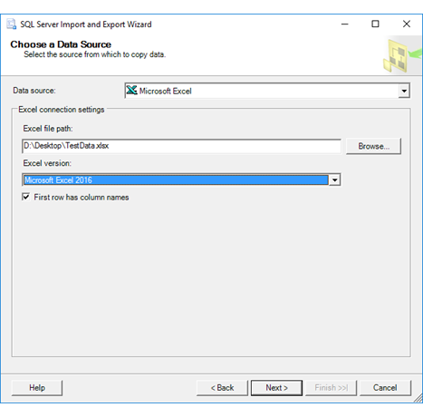 Connect to an Excel data source