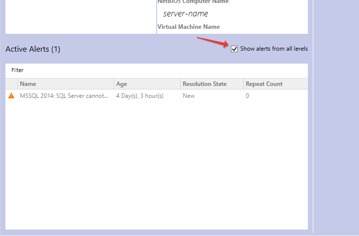 Screenshot showing the Use Show alerts.
