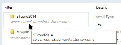 Screenshot showing the Hovering over dashboard object.