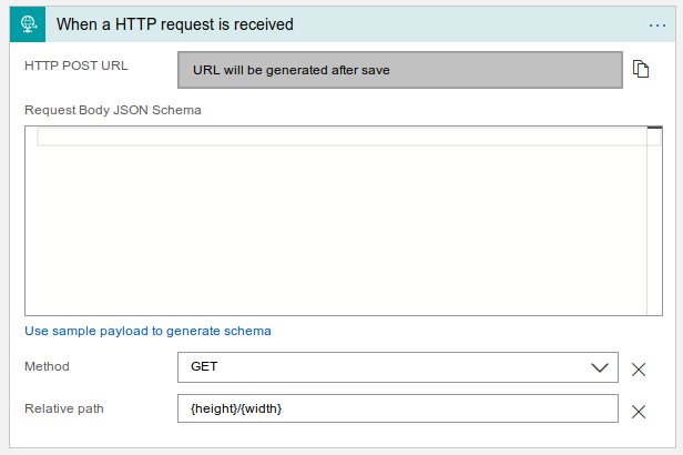Screenshot showing the Request trigger information.