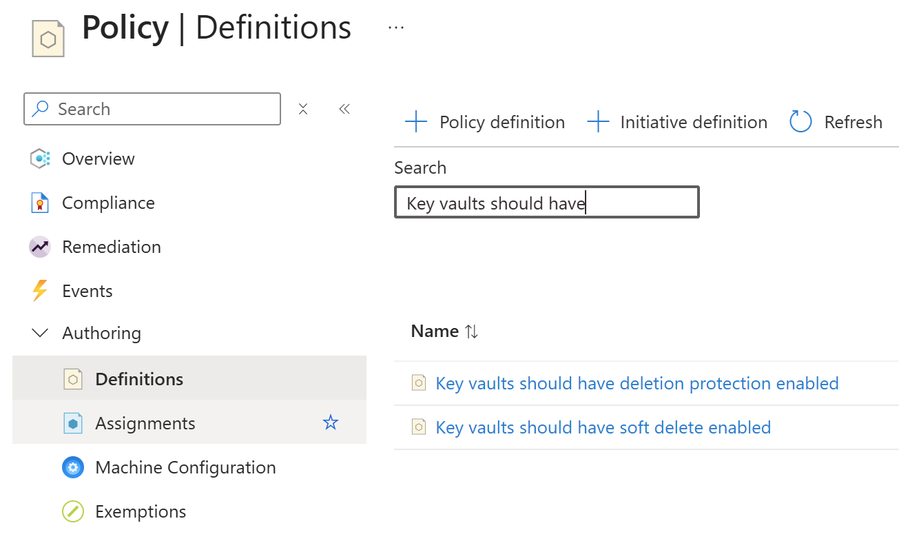 Screenshot of the Azure portal Policy assignment page with the Effect parameter set to Deny.