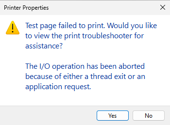 Windows 11 Regression Test Page Error