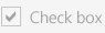 Disabled check box in the Blue theme Disabled check box in the Blue theme