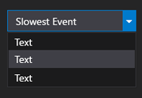 Default drop-down/combo box list appearance in the Dark theme Default drop-down/combo box list appearance in the Dark theme