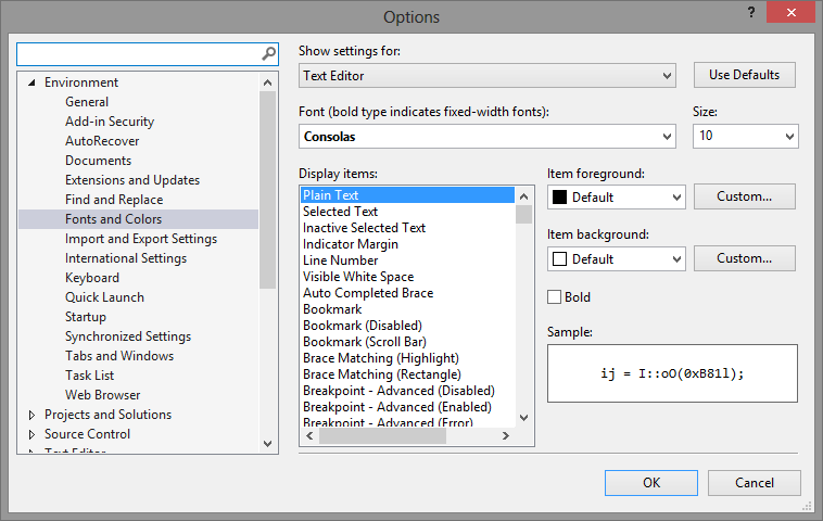 0301-a_ToolsOptionsDialog Tools > Options dialog