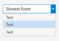 0303-174_DropDownComboBoxListView Drop-down/combo box pressed list item view