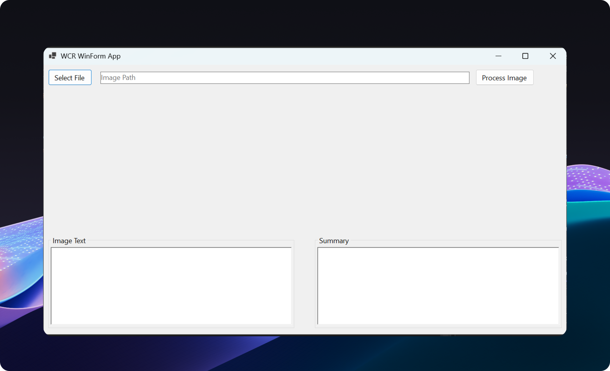 The initialized sample app.