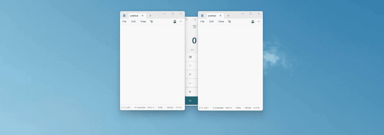 Animated GIF of the Grab And Move utility moving a window with a modifier key and mouse drag, then resizing from the nearest edge.