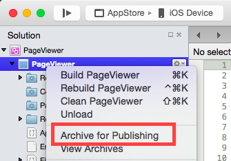 Select Archive for Publishing