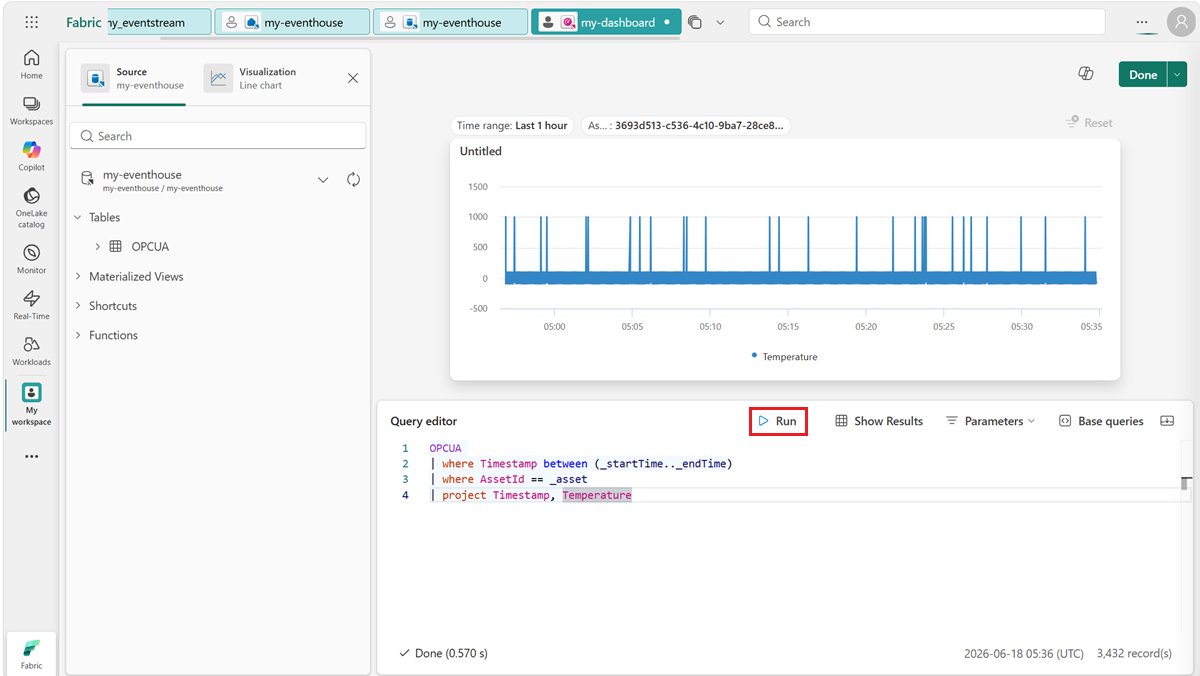Screenshot of adding a tile query.