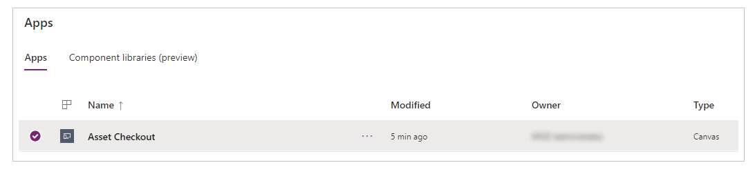 Screenshot of selecting an app.