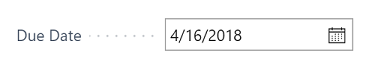 Example of a date field Date fields.