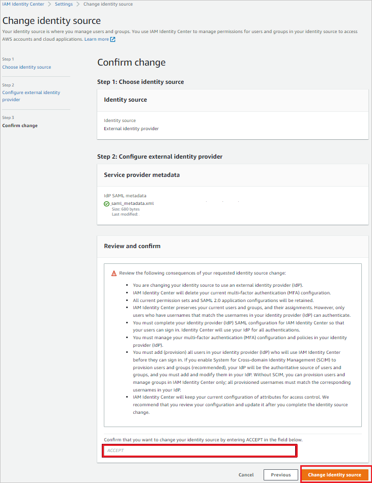 Configuration Screenshot for Confirming the configuration.