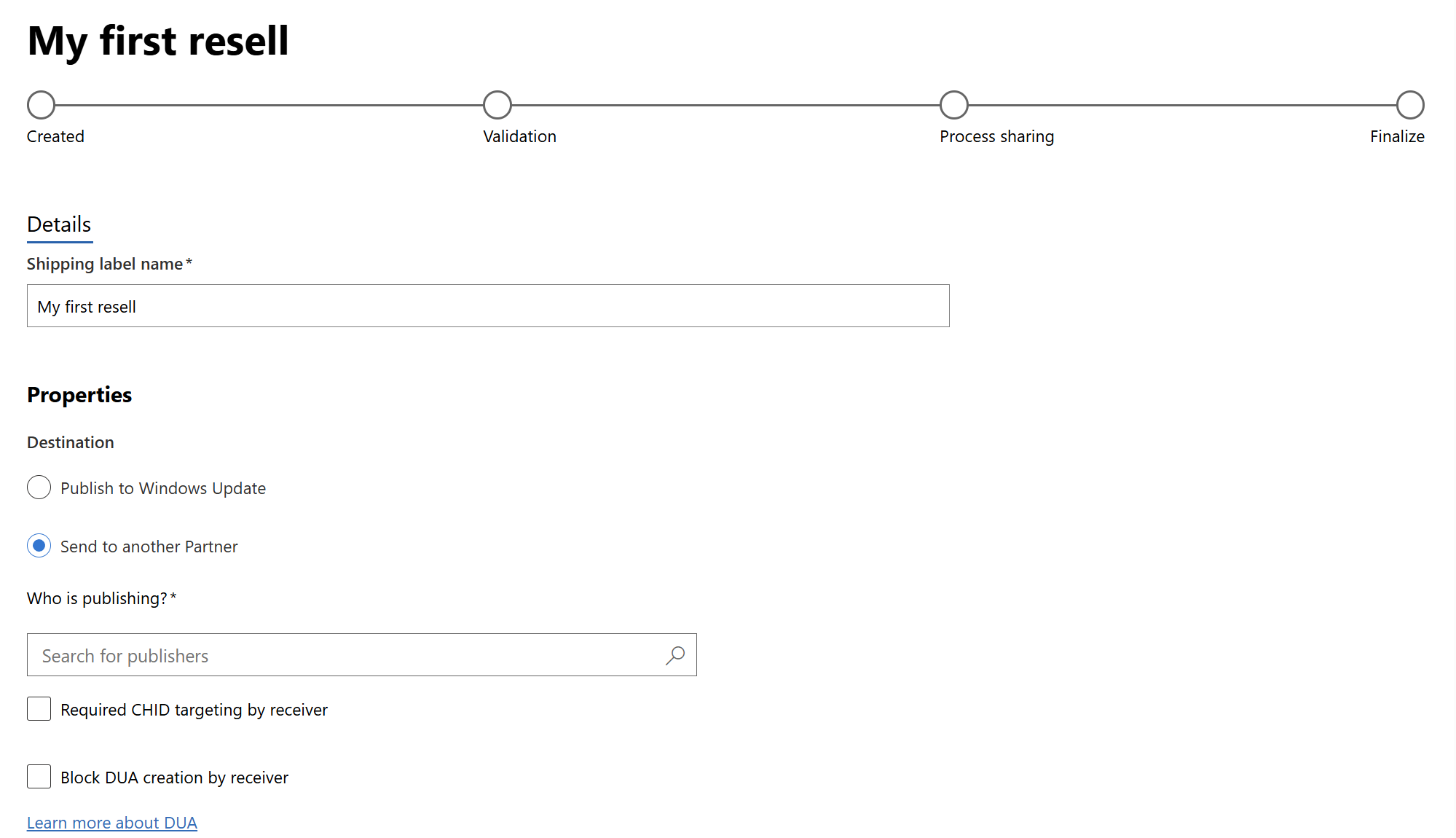 screenshot that shows label name and properties.