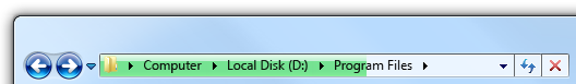 screen shot of progress displayed in address bar