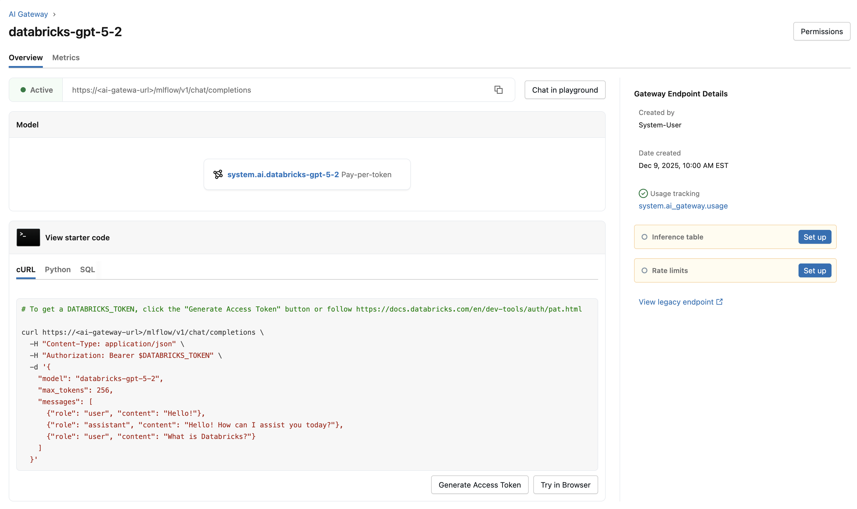AI Gateway UI