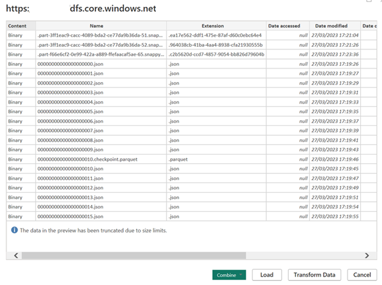 Screenshot shows ADLS Gen2-details.