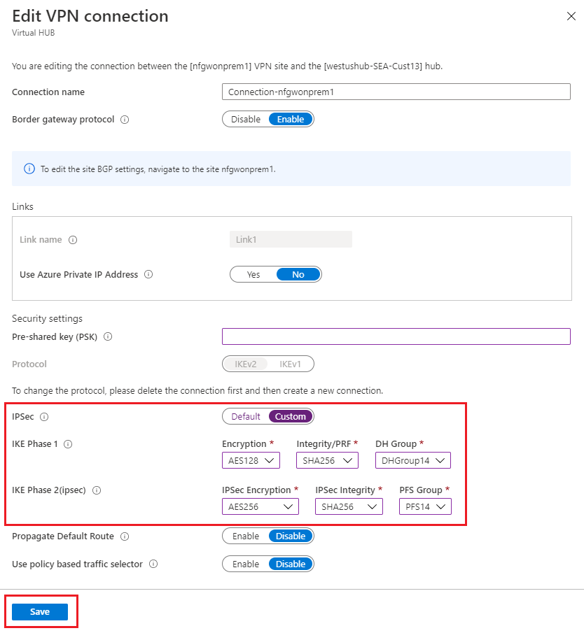 configure and save