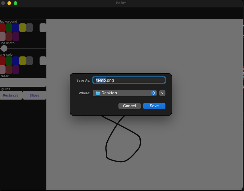 FileSaver on macOS Screenshot of an FileSaver on macOS