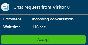 Agent experience of proactive chat agent notification Agent experience of proactive chat agent notification.