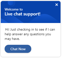 Customer experience of proactive chat notification Customer experience of proactive chat notification.