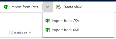 Import the Excel spreadsheet using the wizard Import Excel spreadsheet.