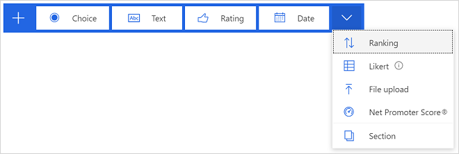 Select a question type Select a question type.