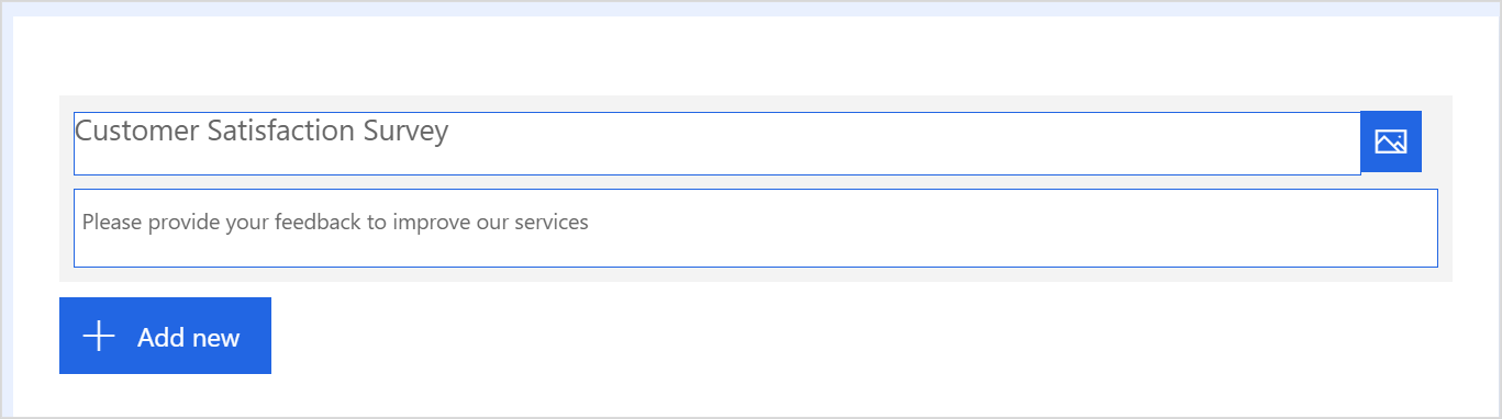 Survey header Survey header.