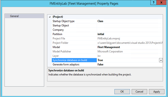 Screenshot of Property pages.