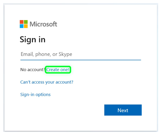 Sign-in screen Sign-in screen.