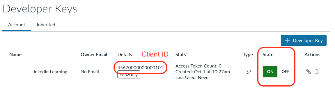 Developer Keys