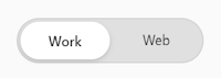 Screenshot that shows Microsoft Entra users can select work or web in Microsoft 365 Copilot.