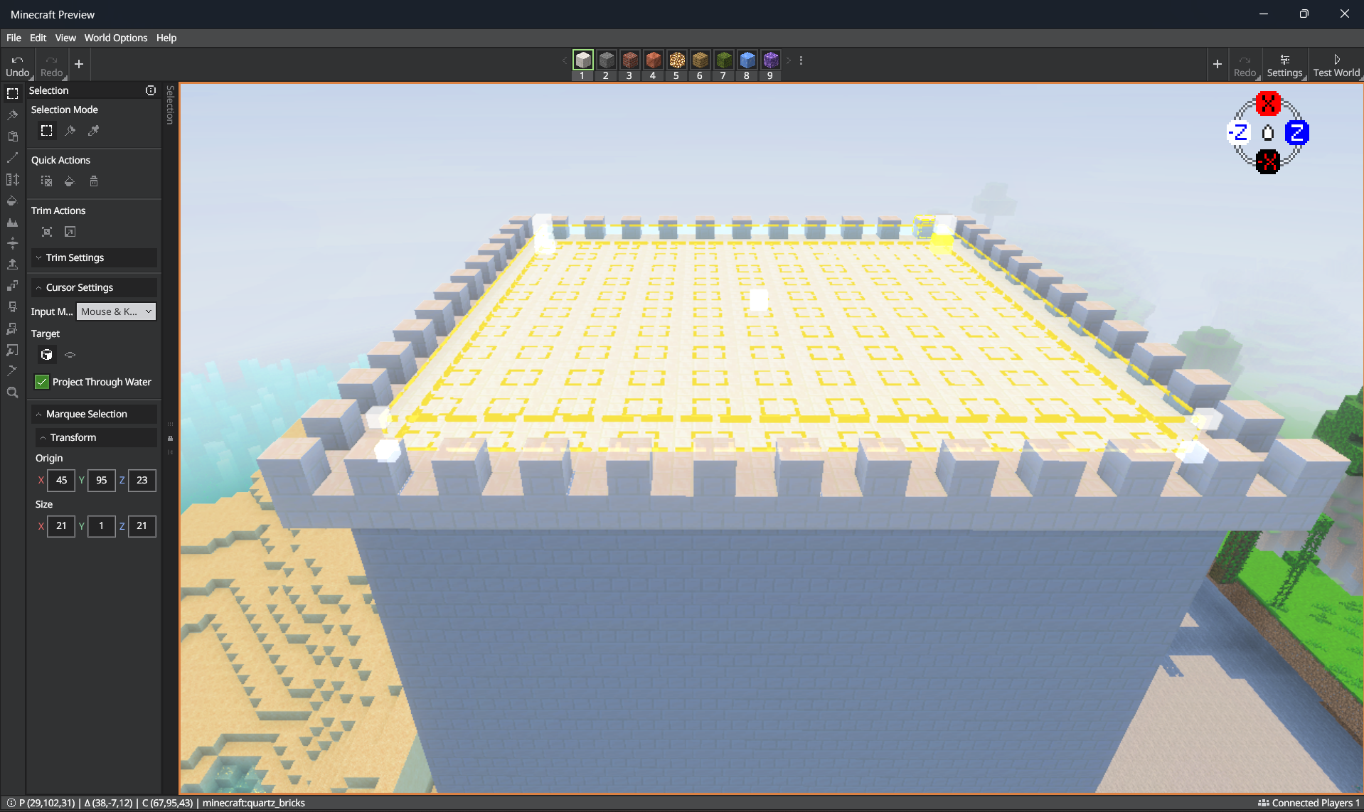 Finishing the border