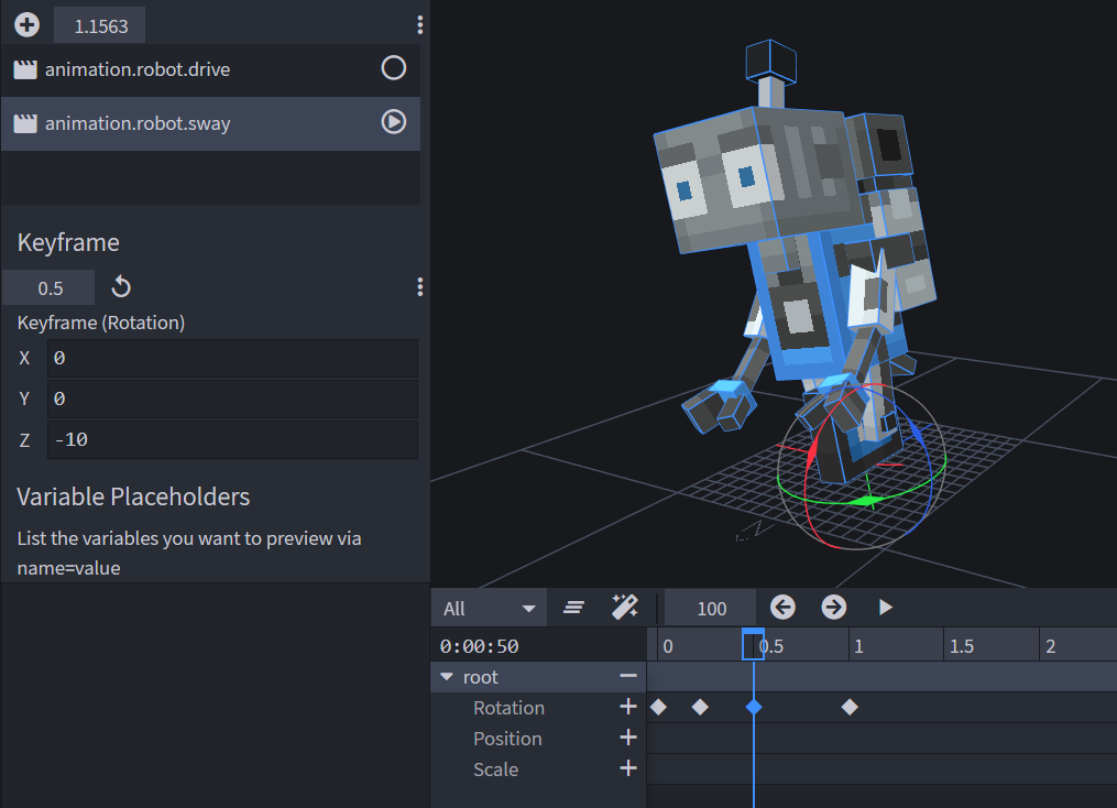 Animation controls in Blockbench