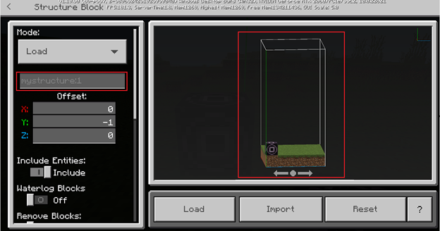 Load Mode file picker window with selected file ready to be imported.