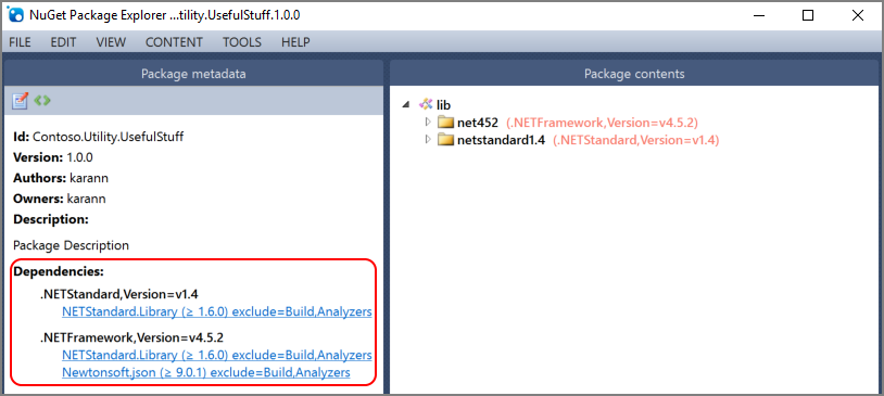 The result of applying a Condition on PackageReference with VS2017