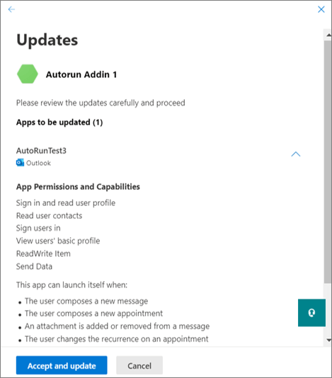 The 'Updates' flow when deploying an updated app.