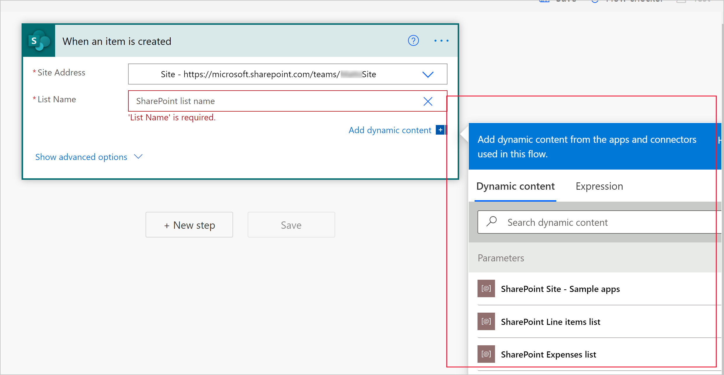 Select an environment variable to add to a cloud flow trigger or action.