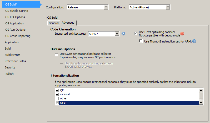 Screenshot shows selecting the extra encodings in Visual Studio.