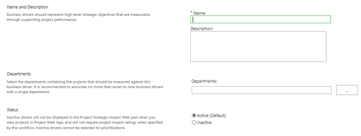 Driver description dialog box.