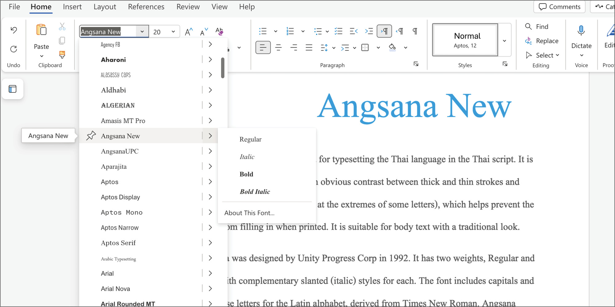AngsanaUPC Poster 5