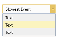 Default drop-down/combo box list appearance in the Blue theme Default drop-down/combo box list appearance in the Blue theme