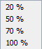 Command bar drop-down list