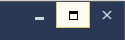 Unfocused, floating document window frame on hover