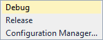 Command bar drop-down list on hover