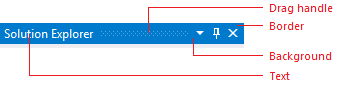 Tool window title bar (redline)