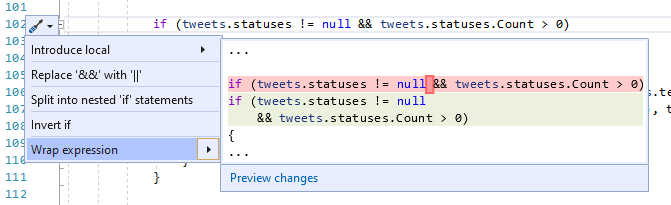 Wrap, indent, and align refactorings - Visual Studio (Windows ...