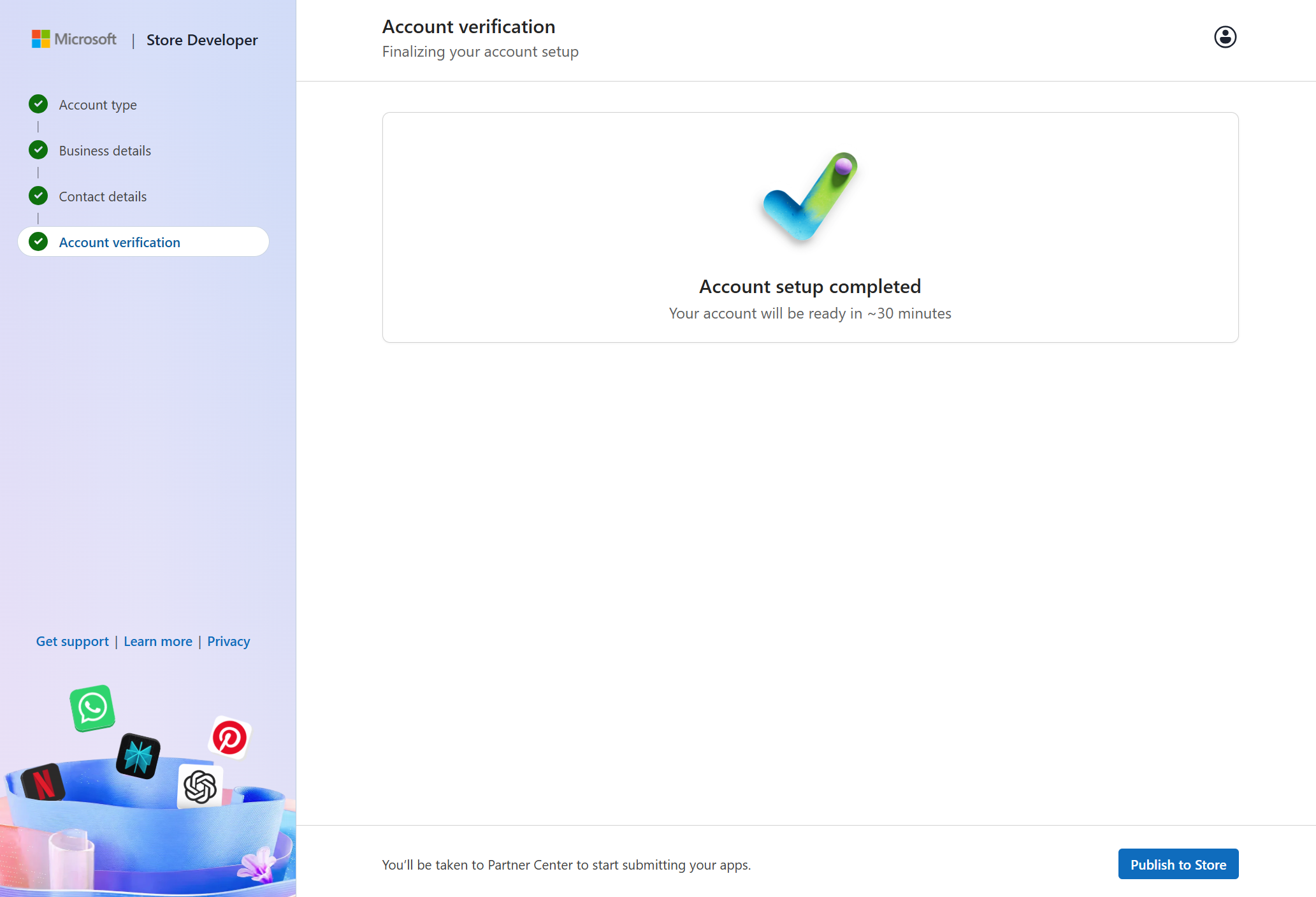Create company account
