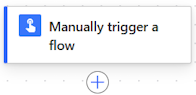 Screenshot of the trigger in the designer for an instant cloud flow.