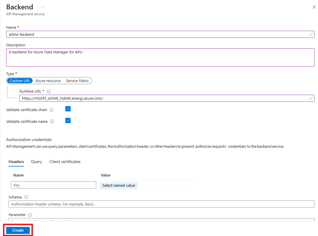 Screenshot of the Backends modal.